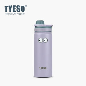 TYESO | Tyeso 600ML Vacuum Flasks Cute Eye Sticker Bottle Stainless Steel Travel Bottle Insulated Water Bottle Sport Thermal Cup Mug