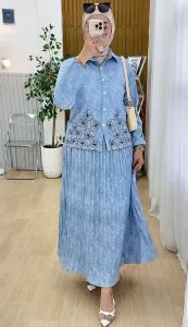 youras setrok plisket wanita kaos knit rajut import bordir cantik kekinian