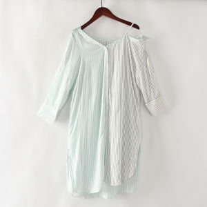 เสื้อเชิ้ตคอวีแขนกุดทรงหลวมสำหรับผู้หญิง ฤดูใบไม้ร่วง 2019 ผ้าโพลีเอสเตอร์ 100% ทรงหลวม แขนยาว ทรงหลวม แขนยาว