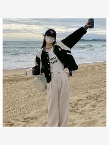 New Years American Style Thickened Fleece Womens Baseball Jacket Autumn Winter New Arrival High Quality Short Outerwear