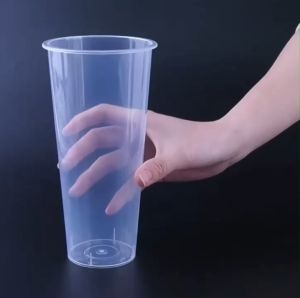 25pcs/Hard slim cup plain 90-500-700ml for milk tea shop restaurant home Disposable Plastic Cup Injection cup