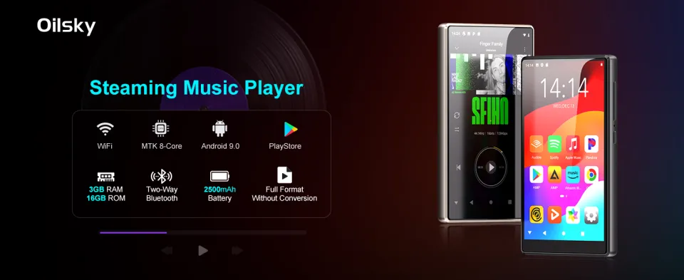 Spotify MP3 Player, MECHEN Bluetooth Wi-Fi MP3 Player, Portable Android MP4 Player With Music, Deezer, Audible Compatible, 4 Inch Touch Screen (White - View #12