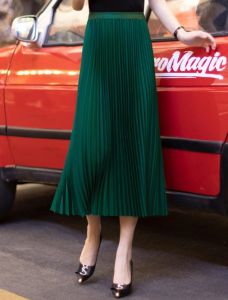Pleated Skirt Slim Half Skirt for Women Summer Large Swing Skirt Wrapped Hip Large Size High Waist A-line Skirt