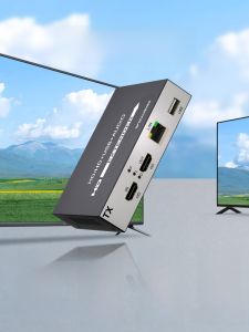 สายเคเบิล HDMI ขยาย KVM พร้อม USB สำหรับการส่งผ่านวิดีโอ ขยายสายเครื่องมือช่วยควบคุม สายเคเบิลอินเทอร์เน็ต สายสัญญาณเสียง 4K HDMI