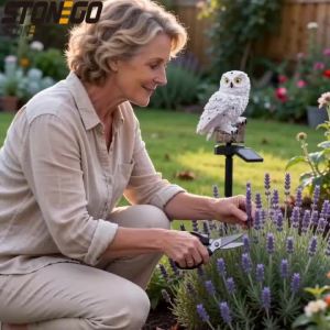 Waterproof Solar Powered LED Garden Lights Owl Animal Ornament for Pathway Lawn Yard Outdoor Lighting
