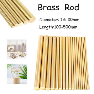 1~10pcs length 100~500mm 1.6/3/4/5/6/8/9/10/12/16/20mm DIY Hardware Brass Round Bar Rod Circular Wire Tube Modelmaking Brass Rod