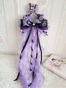Original Black Purple Clow M Lolita Hair Accessories Cane Girl Cartoon Lolita Bows Hairpin Headdress