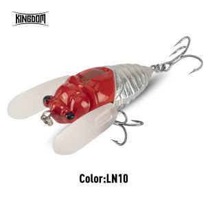 Kingdom Topwater Floating Fishing Lures 40mm 55mm Simulation Cicada Hard Bait Saltwater Bionic Insect Swing Wobbler Fishing Lure