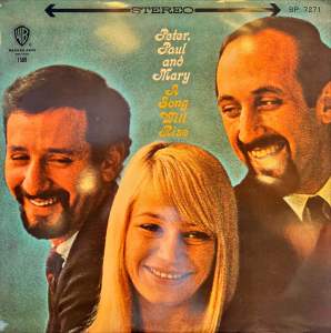 [ แผ่นเสียง Vinyl LP ] Artist : Peter Paul And Mary Album : A Song Will Rise Cover : VG++ Disc : NM ( Red Vinyl )  Manufactured : Japan Released : 1965 Price : 1150