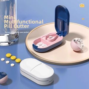 LUTUMEI | Portable Pill Cutter Splitter Storage Box