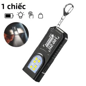 Đèn Pin LED Mini Độ Sáng Cao EDC Sạc USB Đèn Pin Bỏ Túi Có Nam Châm Dùng Cho Cắm Trại Ngoài Trời Đi Bộ Đường Dài Chiếu Sáng Khẩn Cấp