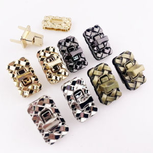 2 Sets 35x20mm Gold/Brass Metal Bag Turn Lock Hardware Womens Handbag Swivel Clasp Lock Buckle DIY Part Leather Craft