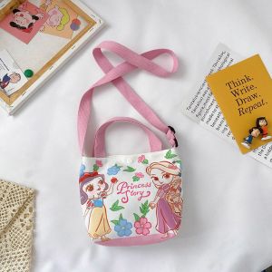 Cute Girls Crossbody Bag Fashionable Princess Handbag Stylish Small Girls Bag Trendy Kids Purse Elegant Childrens Bag