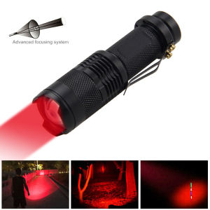 A set of multiple red green and white three light flashlights weighing 52 grams and lightweight convenient for daily carry