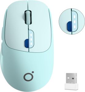 EWEADN | Chuột Không Dây Hai Chế Độ Tiện Dụng 1600 Dpi 6 Nút Bluetooth Yên Tĩnh 2.4G 1600 Dpi Có Màn Hình Hiển Thị Pin Di Động Cho PC Laptop Mac - Xanh Dương