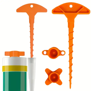 2PCS Sealant Nozzle Cleaner & Cap - Prevents Drying Fits Standard Caulk Tubes Handy DIY Tool