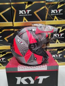 KYT GALAXY FLAT R MATRIX BK MATT/RED (ORIGINAL)