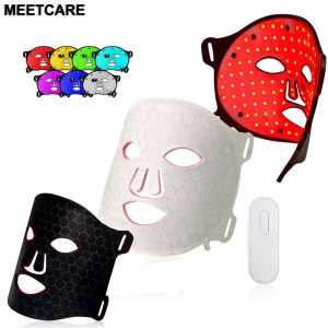 หน้ากาก LED 7 สี โฟตอนไฟฟ้าซิลิโคน แสงสีแดง บำรุงผิวหน้า ฟื้นฟูผิว ลดเลือนริ้วรอย ควบคุมความมัน