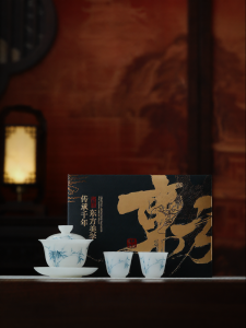 JIXIANSHENG | Hand-painted Blue and White Bamboo Elegance Gongfu Tea Set