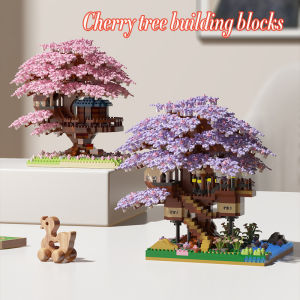 Beautiful cherry blossom tree assembly blocks educational stem toys toy for kids