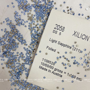 Shiji Huazi Crystal Nail Drills 2058 Flat Bottom 211 Light Blue round DIY Austrian Diamond Nail Decoration Beauty Tools