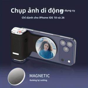 COMITOK MOCA Selfie Booster Dành Cho iPhone Pro Tay Cầm Tiện Dụng Điều Khiển Chụp Ảnh Từ Xa DSLR Có Thể Sạc Lại Với Đèn Chiếu Sáng Gương Tùy Chọn