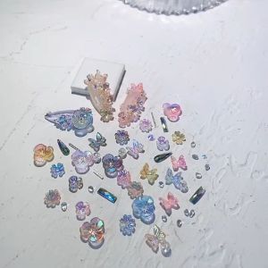 Hiasan Kuku 3D Bentuk Aksen Glitter Untuk Dekorasi Nail Art  / Manicure DIY