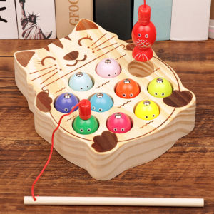Kitten Fishing Toys Magnetic Kindergarten Toban Montessori Early Education Children Education Concentration Hand-Eye Coordination Exercise