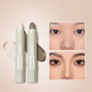 Matte grey thỏi tạo khối Phấn mũi kem ba chiều Mặt Bronzer Kem che khuyết điểm mỹ phẩm trắng ngọc trai highlighters trang điểm