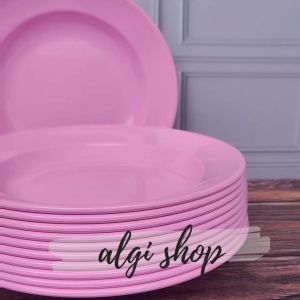 6PIRING MELAMIN CEKUNG TEBAL ANTI KELOPEK BESAR 23CM FOODGRADE