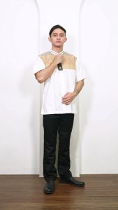 (BONUS DUS) Baju Koko Putih Pria Songket Tebal Bagus Tidak Terawang Lengan Pendek MOERBA 18D2431656