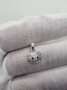 hello kitty pendant silver 92.5 italy silver jewelry (TUNAY NA SILVER)