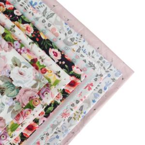 1.6m Ins Style Pure Cotton Plaid Flamingo Floral Print Fabric Handmade DIY Bedding Curtain Full Cotton Material Home Decor