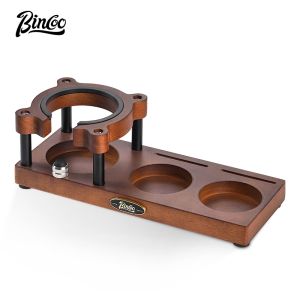 Bincoo Đầm cà phê cơ sở Máy pha cà phê Espresso portafilter xử lý Bộ phụ kiện nhà phân phối bằng gỗ cứng tổ chức đồ dùng cà phê 51/58mm