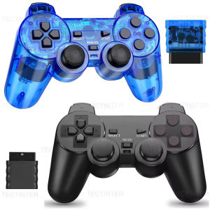 Wireless Controller for Sony Playstation 2 Game Gamepad for PS2 Joystick for PC Joypad Built in Dual Vibration USB Game Controle