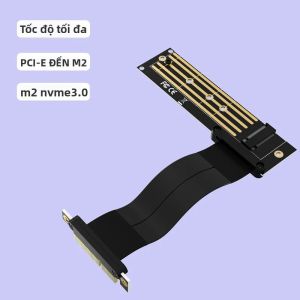 Thẻ Chuyển Đổi PCI-E 3.0 X4 Sang M.2 NVMe Gen3.0 Cáp M2 Key Sang M Key Card Mở Rộng PCIE 2280