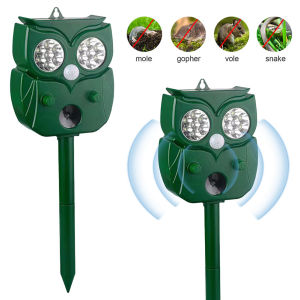 Solar Animal Repellent Ultrasonic Animal Repeller Animal Repellent Device Solar Powered Cat Repellent for Outdoor Farm