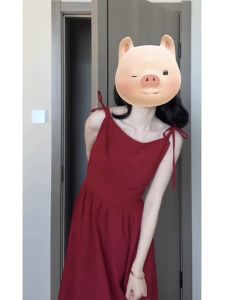 Red Strapless Mini Dress Womens Daily Wear High Waist A-Line Skirt Korean Style Summer Fashion High Quality Short Dress