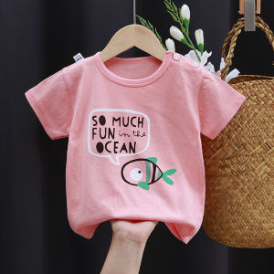 Pure Cotton Short Sleeve T-Shirt for Infants And Toddlers Boys Girls Summer Clothing Half Sleeve Top Baby Fashion Kids Wear