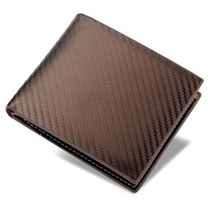 New Mens Carbon Fiber Wallet Card Holder Mens Integrated Zipper Horizontal Wallet