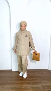 Jas Hujan Setelan Pria Wanita Dewasa Bahan Kuat Tebal Elastis Original By TRYSTO