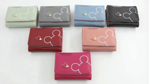 New Elegant Mickey Mouse Print PU Leather Women Wallet