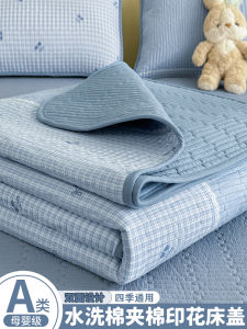 ผ้าคลุมเตียง Tatami ชุดสามชิ้น Pure Cotton Non-Cotton A-Class Single สำหรับครอบครัว ผ้าห่มผ้าฝ้าย ผ้าฝ้ายผสม ผ้าฝ้ายแท้