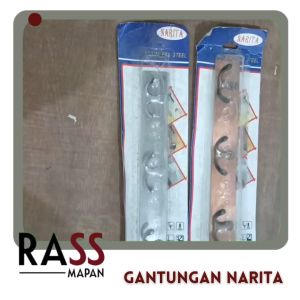 Gantungan Baju Pakaian Stainless Steel Narita Versus Ernesto DEA 5 Kait 4 Kait