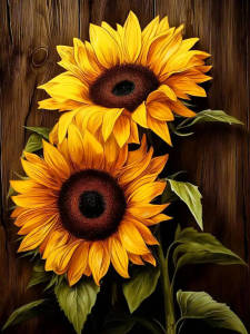 Full Square Round Drill Diamond Painting Sunflower Diamond Mosaic Flower Set Home Decoration