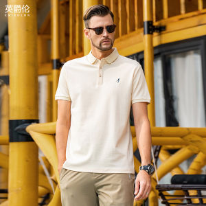 Enjeolon | Áo Polo Nam Thêu Bông Kết Nối Kinh Doanh Phong Cách Bình Dân