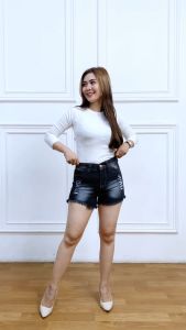 HOTPANTS JEANS Wanita Highwaist & Jumbo Size - Model Terbaru