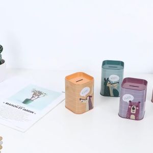 [Toy N Joy] Kids Animal Girls Cartoon Cute Money and Coins Metal Saving Box Multipurpose Pencil Pen Case Storage