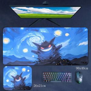 Potdemiel | Creative Rubber Mouse Pad Animation Pokémon Gengar Large Size Computer Keyboard Mouse Pad Small Size Office Convenient Mouse Pad