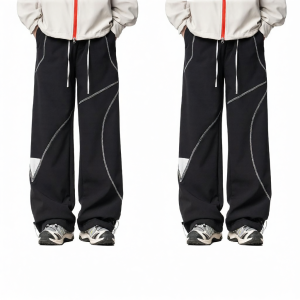 izzue | Thickened Mens Sweatpants with Hachisu Line